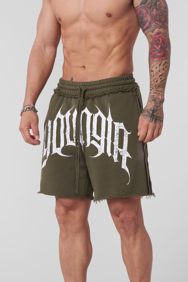 Pantalones cortos de rizo deconstruidos