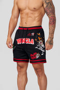 Pantalones cortos con parche bordado de