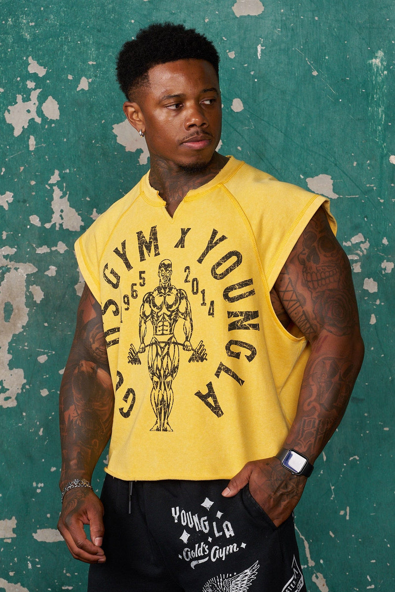 cortos vintage Golds Gym