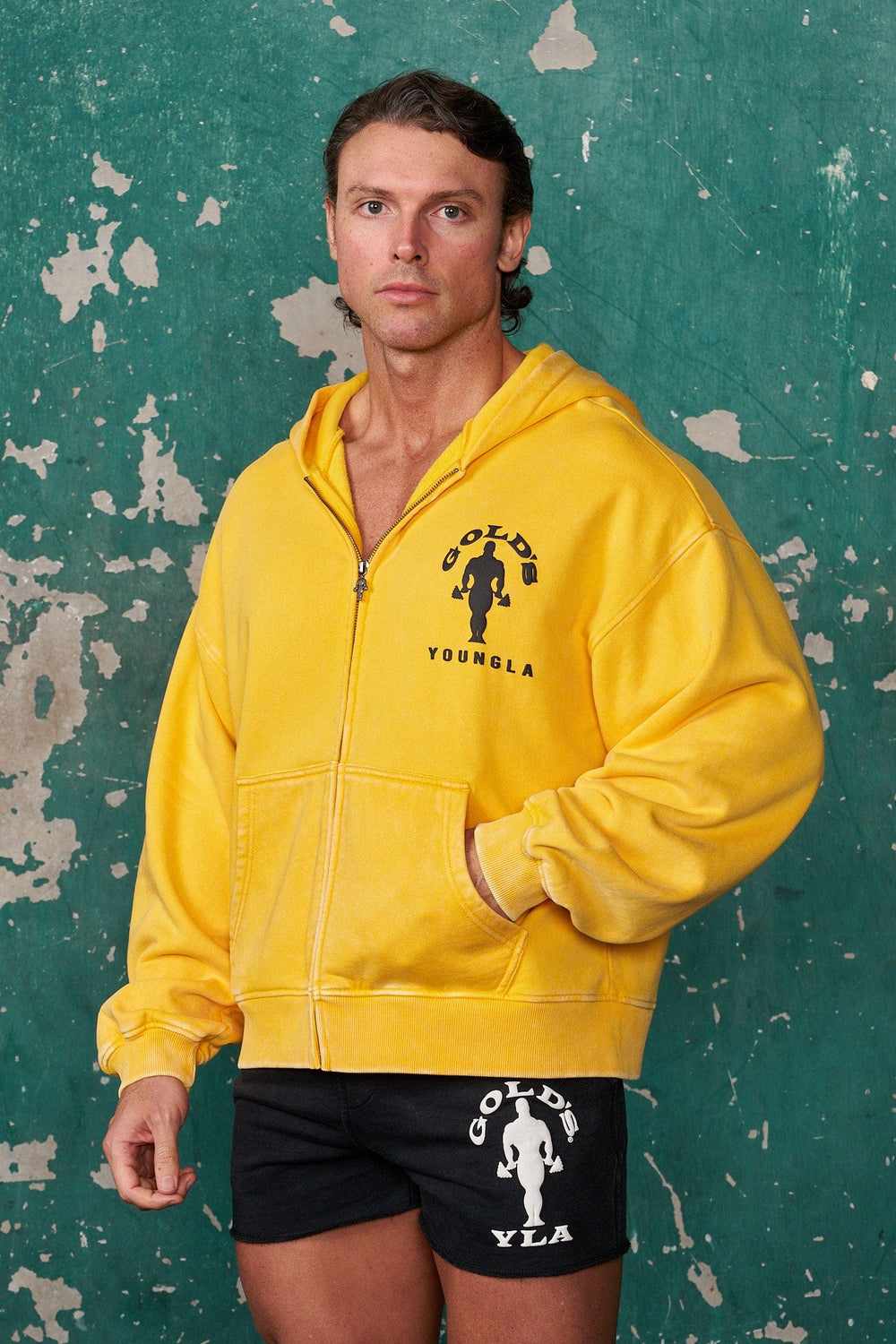 Pantalones con cremallera Golden Era de Golds Gym