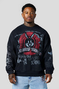 Sudaderas con cuello redondo y grafitis