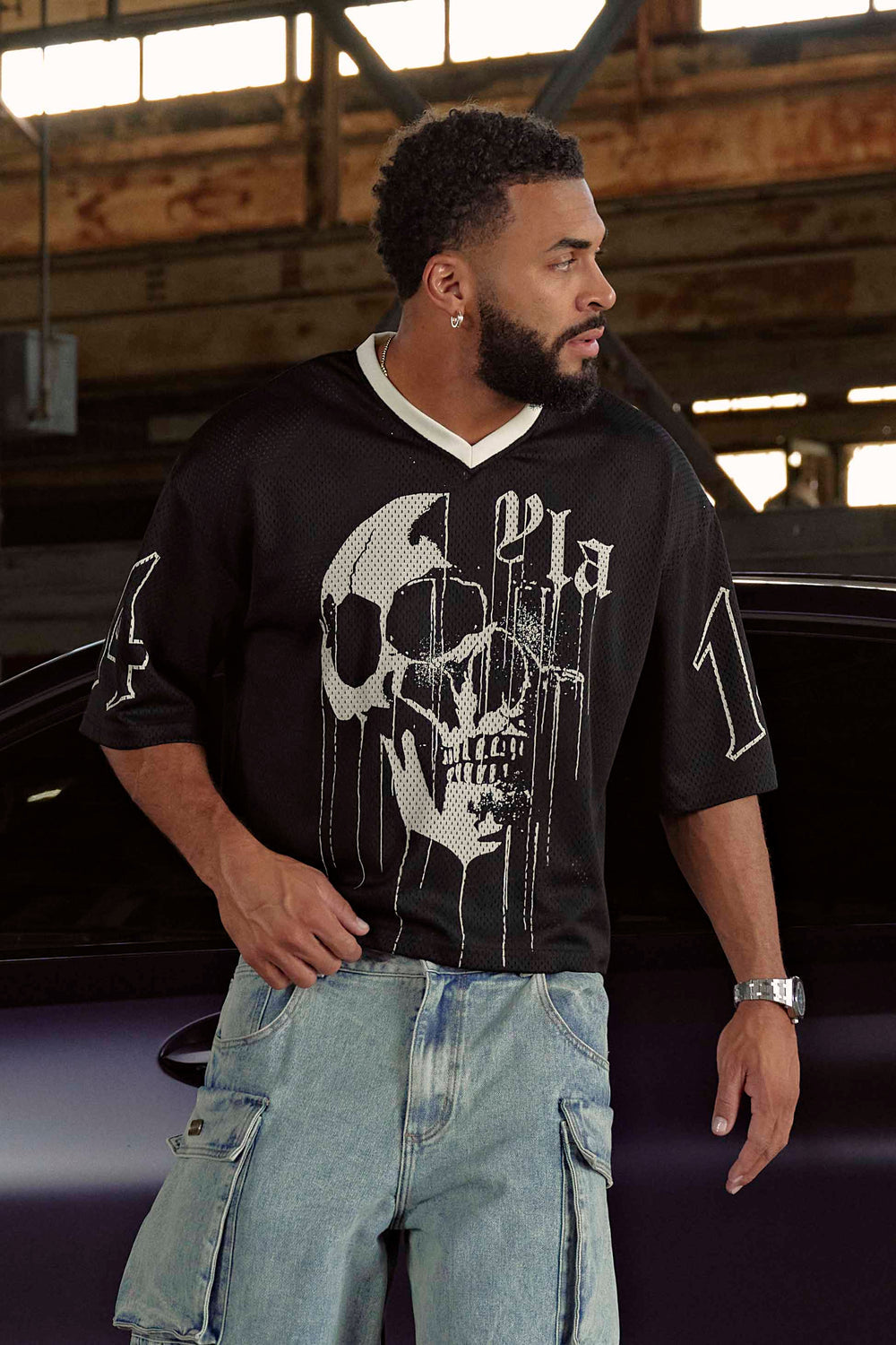 Jersey de calavera lloviznosa
